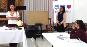 Francelia introducing Esther Suarez, future AMO Trainer in México.